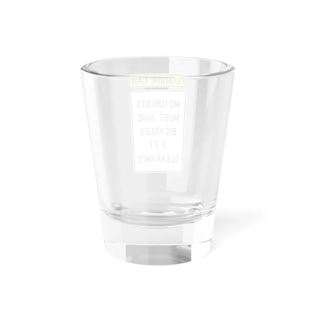 FDOT Road sign - Give Bicycle 3 Feet Clearance (Florida) (Road Sign) Shot Glass 1.5oz - Go Mug Yourself