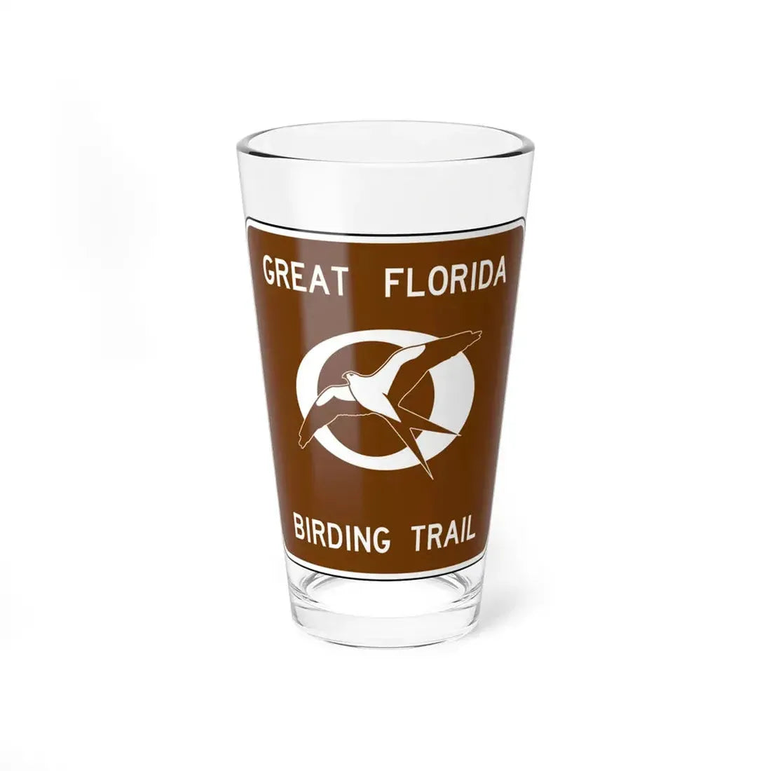 FDOT Road sign - Great Florida Birding Trail (Florida) (Road Sign) Pint Glss 16oz 16oz - Go Mug Yourself