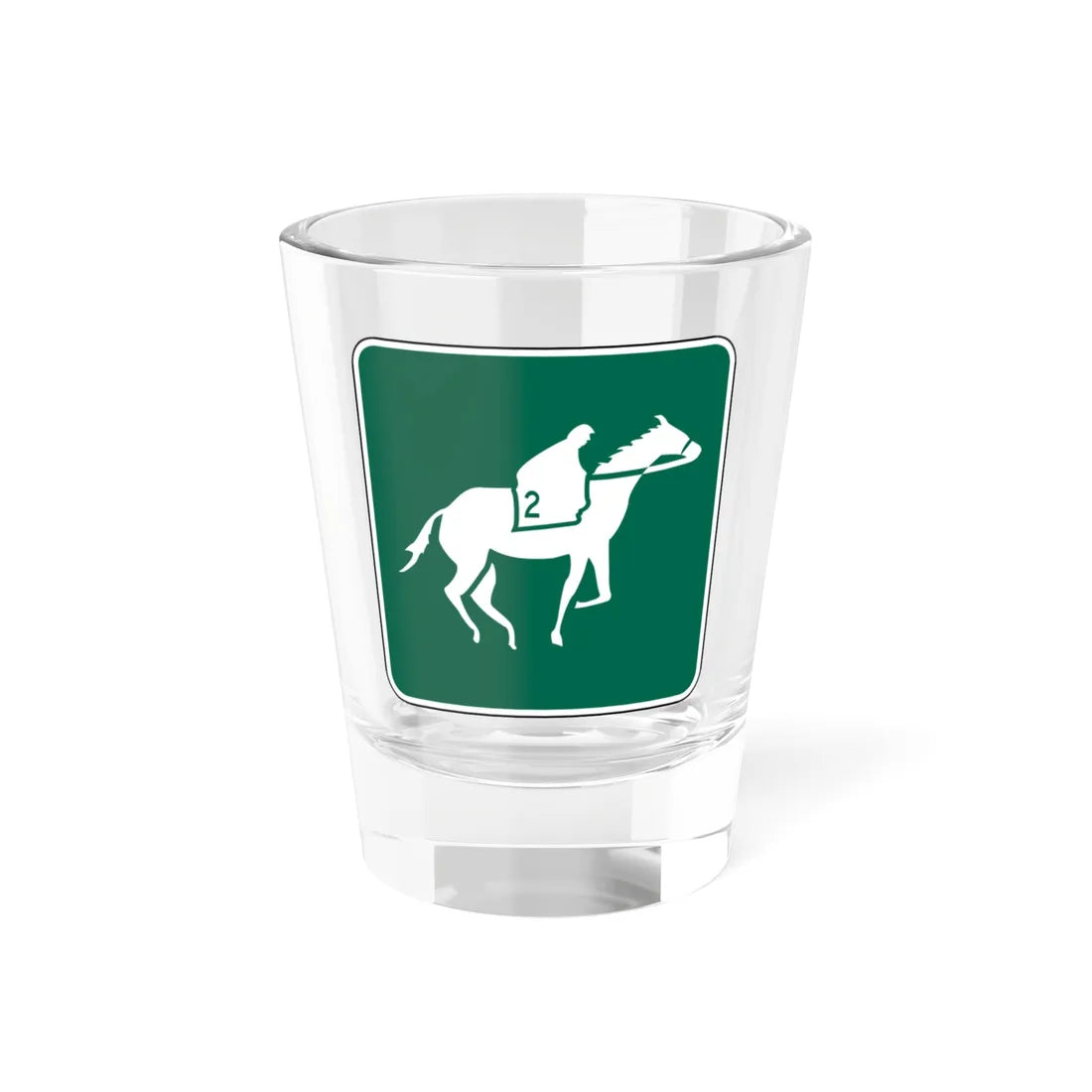 FDOT Road sign - Horse track (Florida) (Road Sign) Shot Glass 1.5oz 1.5oz - Go Mug Yourself