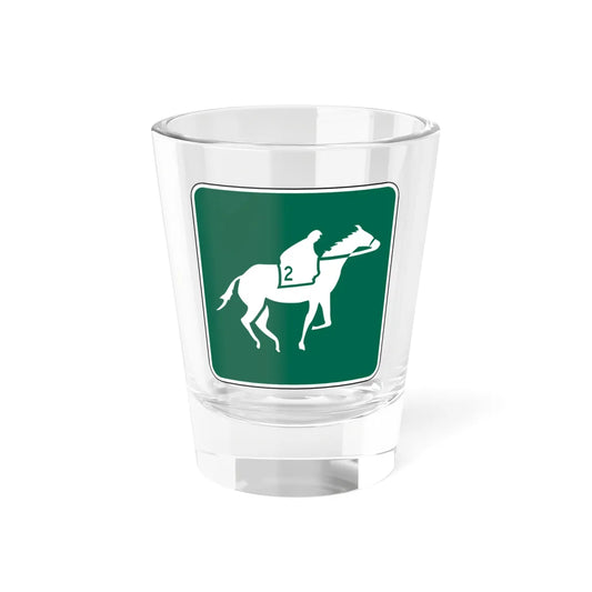 FDOT Road sign - Horse track (Florida) (Road Sign) Shot Glass 1.5oz 1.5oz - Go Mug Yourself