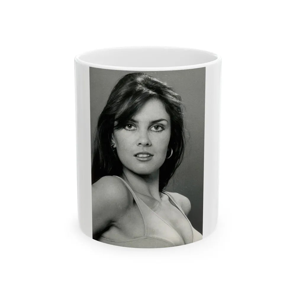 Caroline Munro #342 (Vintage Female Icon) White Coffee Mug-11oz-Go Mug Yourself