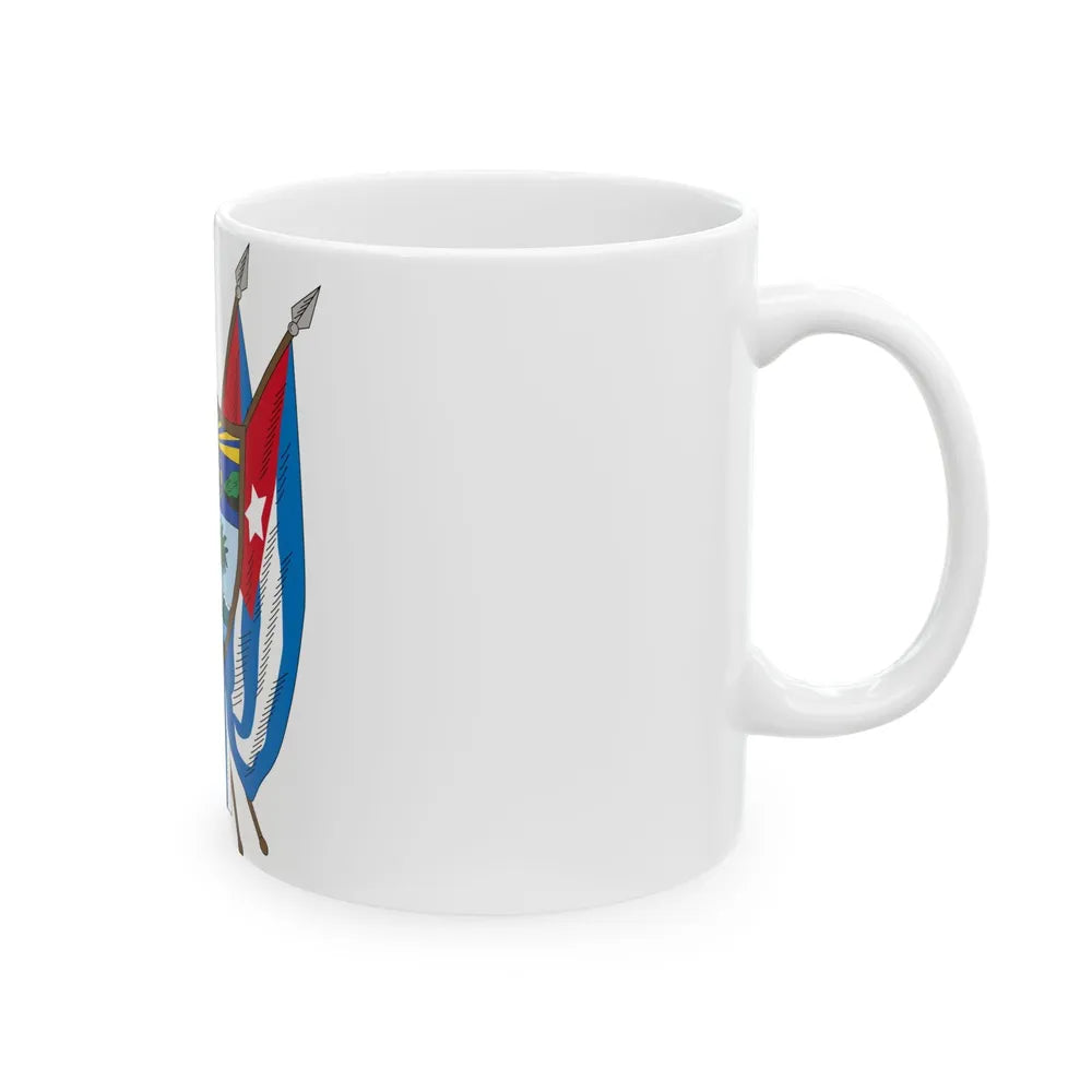 Coat of arms of Cuba (19th century) - White Coffee Mug-Go Mug Yourself