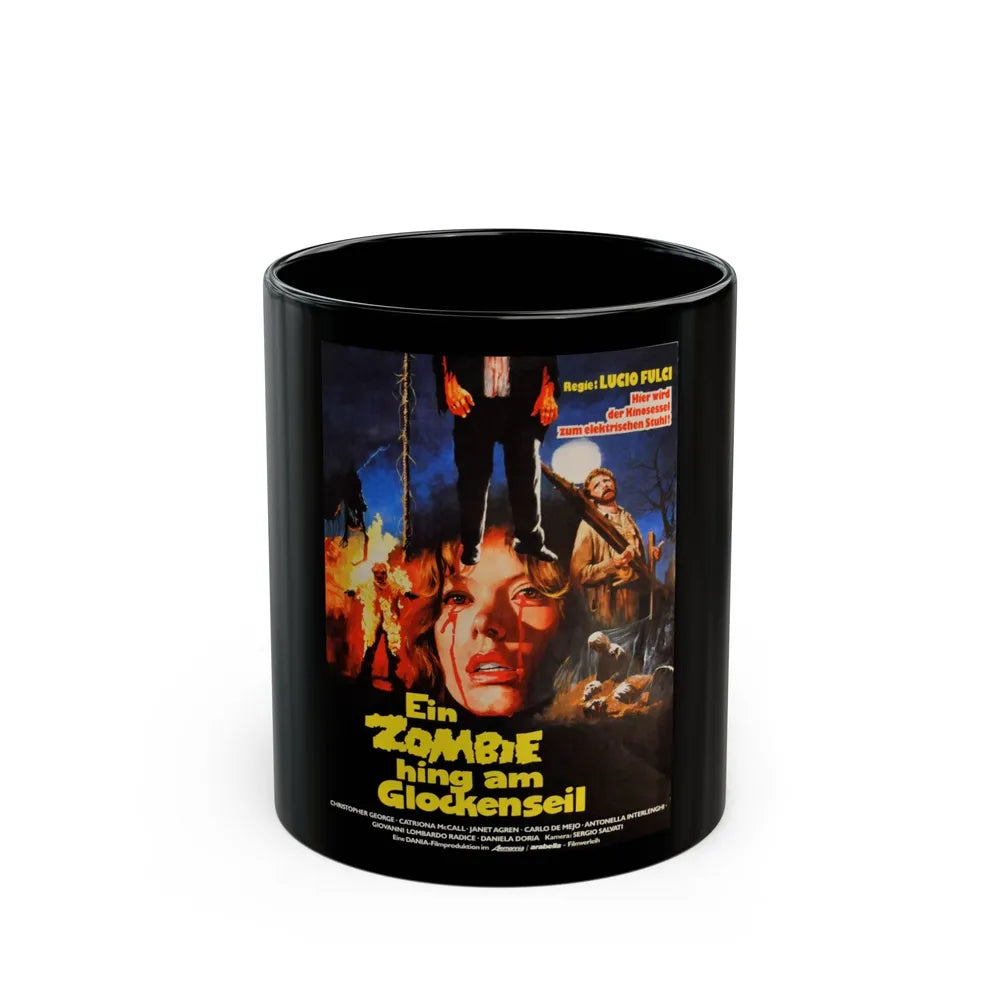 CITY OF THE LIVING DEAD (GERMAN) 1980 Movie Poster - Black Coffee Mug-11oz-Go Mug Yourself