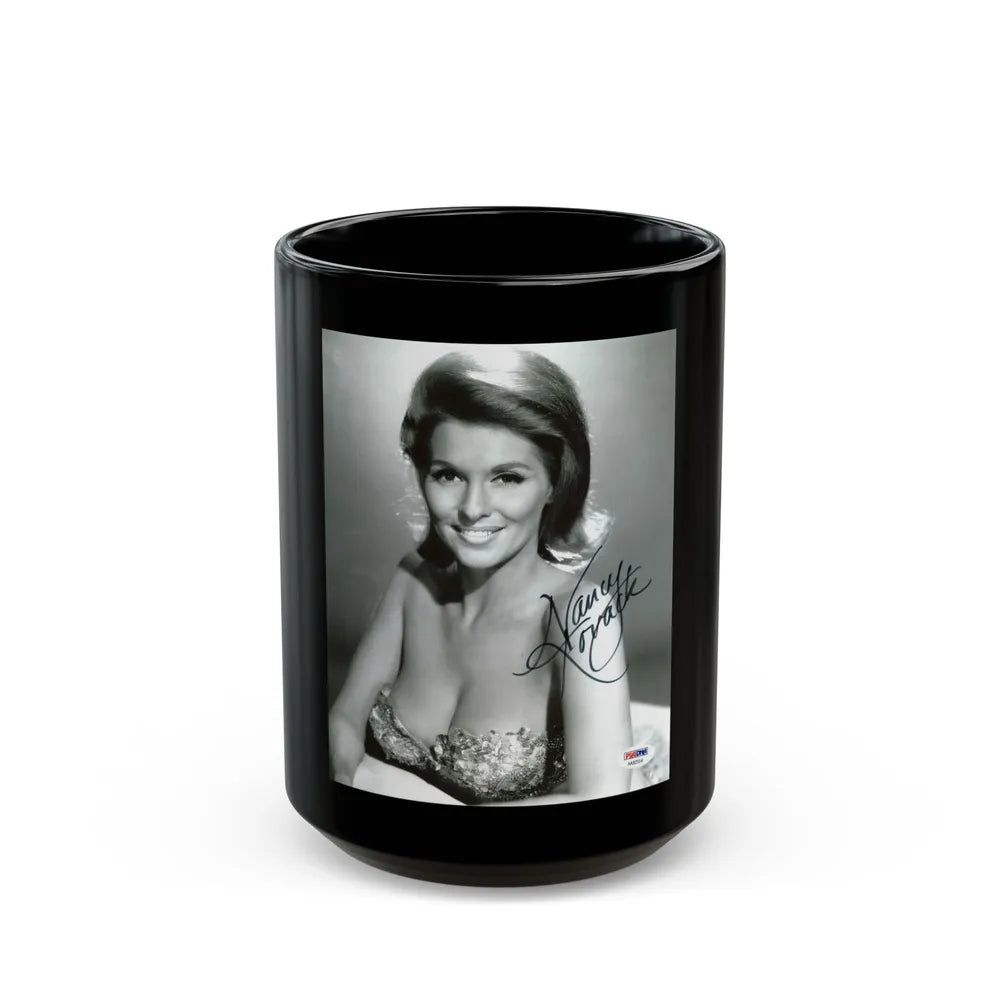 Nancy Kovack #52 (Vintage Female Icon) Black Coffee Mug-15oz-Go Mug Yourself