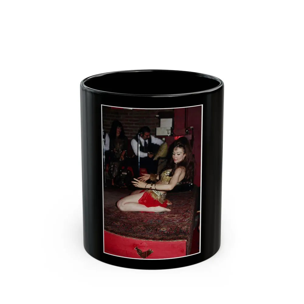 Francine York #54 (Vintage Female Icon) Black Coffee Mug-11oz-Go Mug Yourself