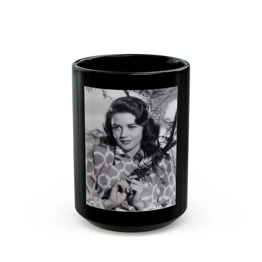 Dorothy Malone #131 (Vintage Female Icon) Black Coffee Mug-15oz-Go Mug Yourself