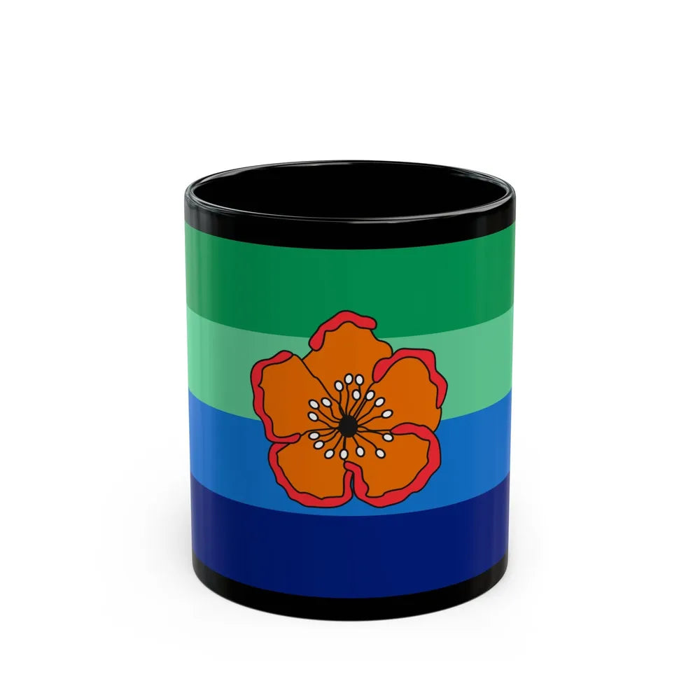 Flag of Angaur Palau - Black Coffee Mug-11oz-Go Mug Yourself