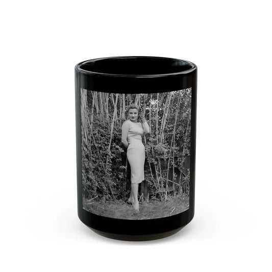 Carol Ohmart #36 (Vintage Female Icon) Black Coffee Mug-15oz-Go Mug Yourself