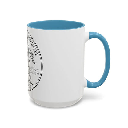 Seal of Detroit - Accent Coffee Mug-Go Mug Yourself