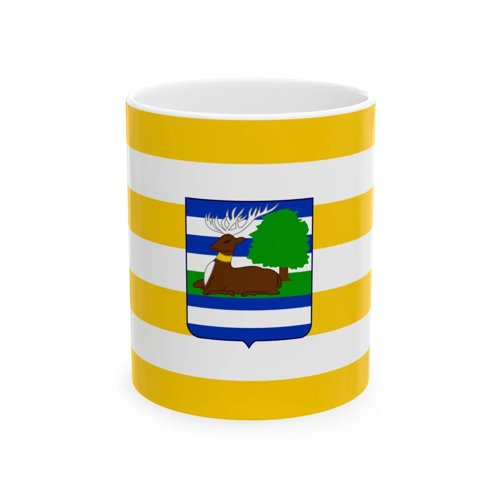 Flag of Vukovar Srijem County Croatia - White Coffee Mug-11oz-Go Mug Yourself