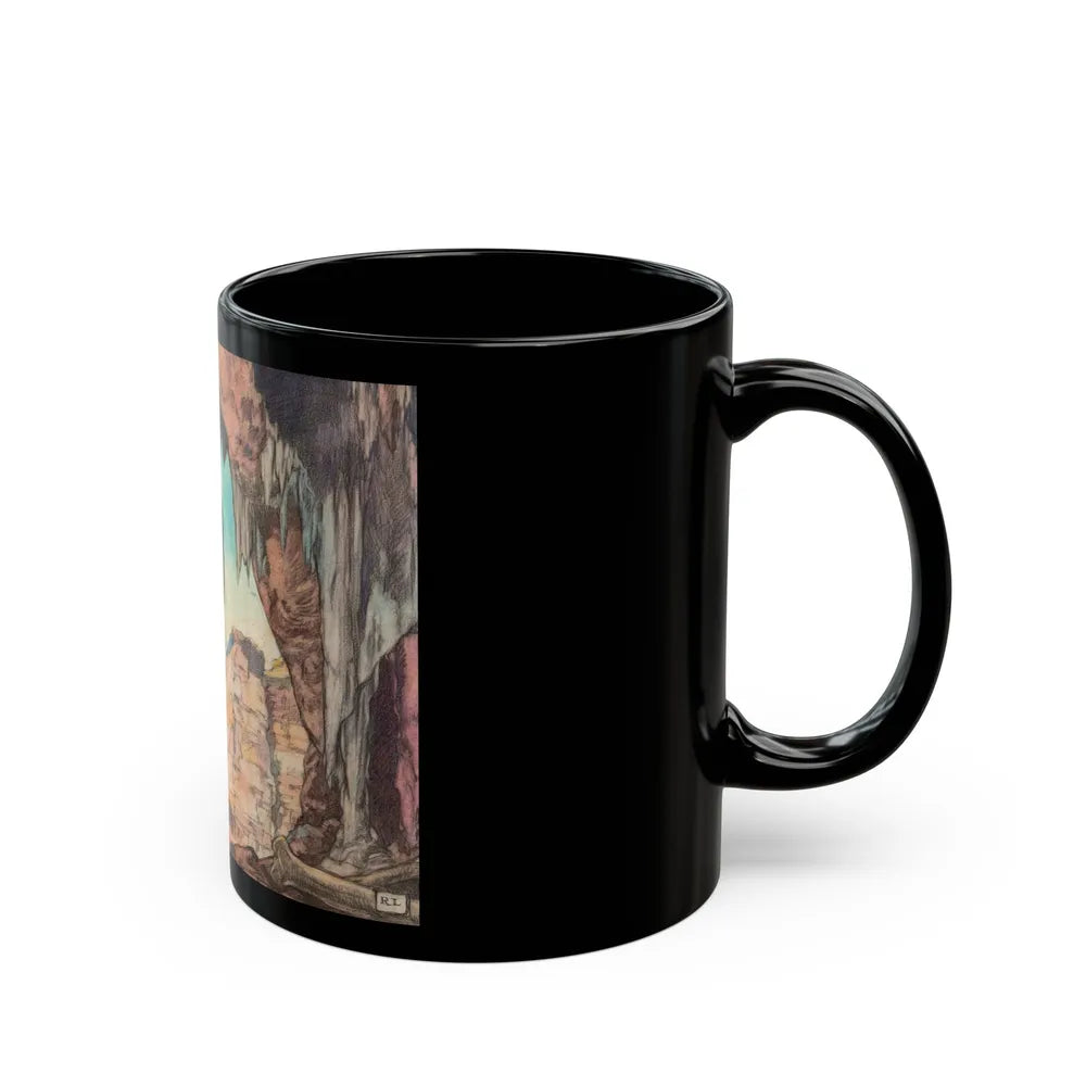 Caveman, probable New York Herald Tribune magazine cover - Black Coffee Mug-Go Mug Yourself