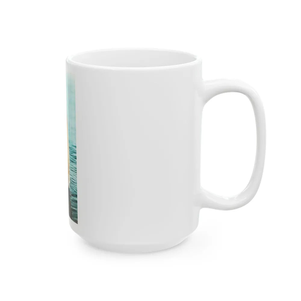 Gila Golan #128 - See through white wet top (Vintage Female Icon) White Coffee Mug-Go Mug Yourself