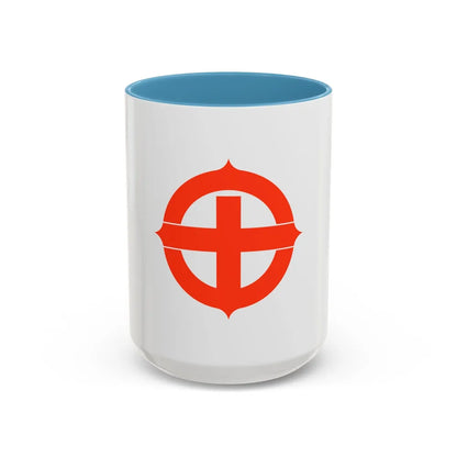 Flag of Hekinan Japan - Accent Coffee Mug-15oz-Light Blue-Go Mug Yourself