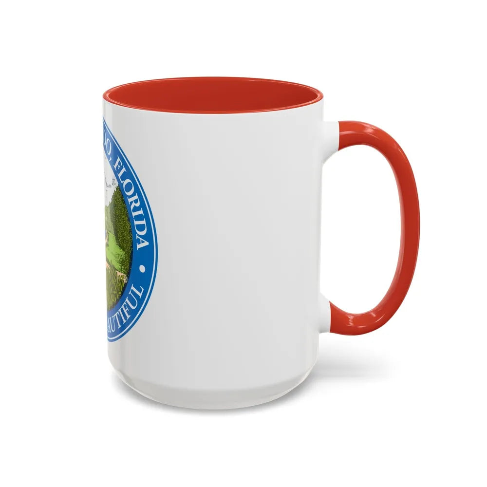 Seal of Orlando Florida - Accent Coffee Mug-Go Mug Yourself