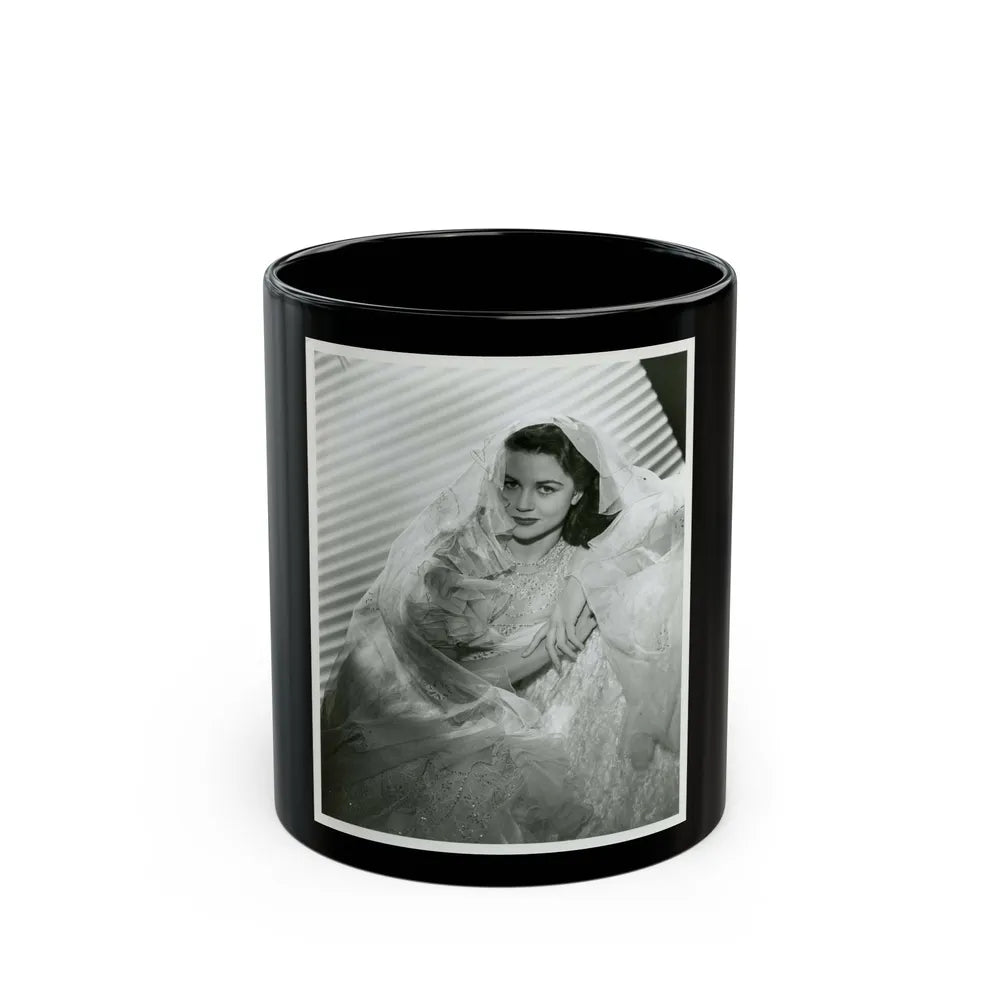 Dorothy Malone #160 (Vintage Female Icon) Black Coffee Mug-11oz-Go Mug Yourself