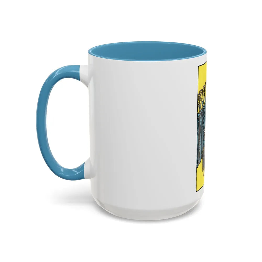 The 9 of Cups (Tarot Card) Accent Coffee Mug-Go Mug Yourself