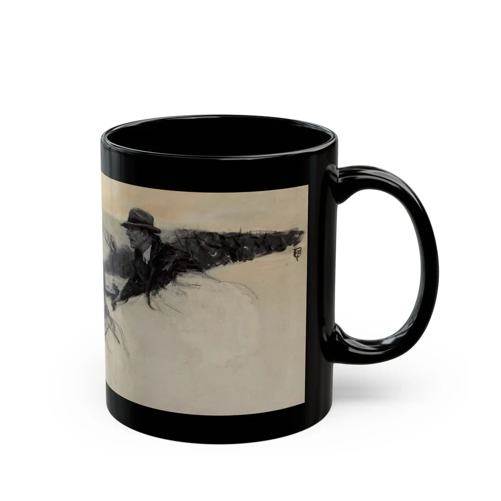 Escaping the Snow - Black Coffee Mug-Go Mug Yourself