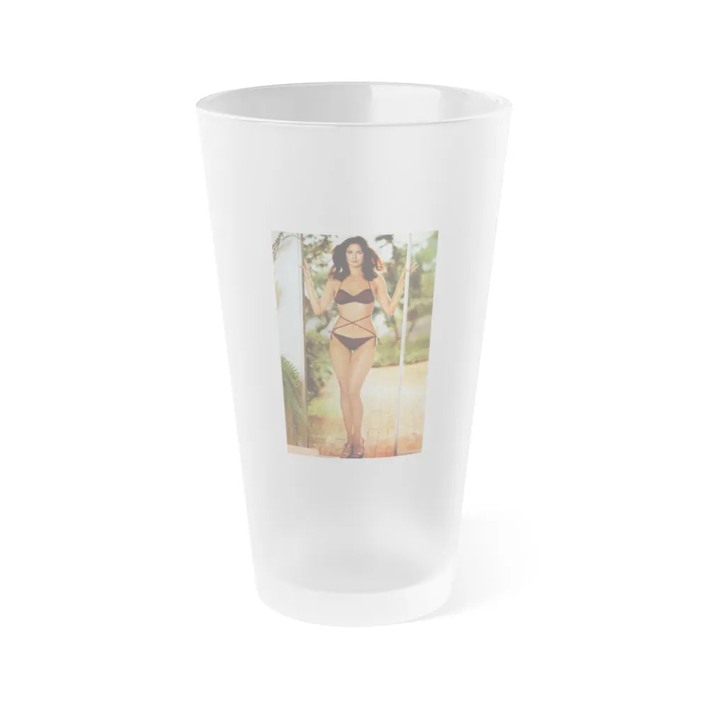 Lynda Carter #153 1 (Vintage Female Icon) Frosted Pint 16oz-16oz-Frosted-Go Mug Yourself