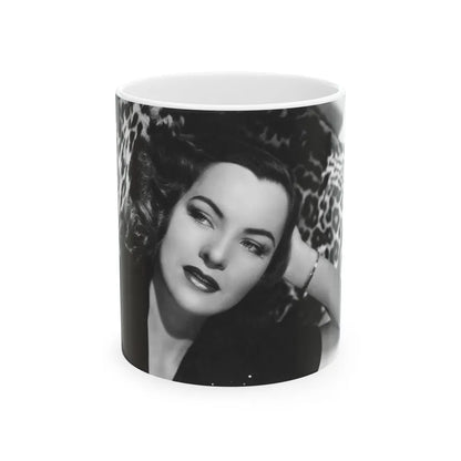 Ella Raines #138 1 (Vintage Female Icon) White Coffee Mug-11oz-Go Mug Yourself