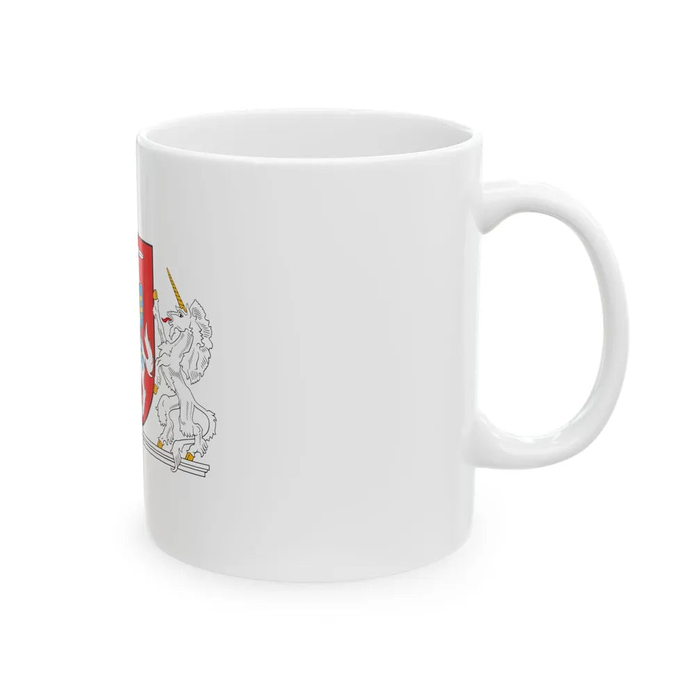 Coat of arms of the President of Lithuania - White Coffee Mug-Go Mug Yourself