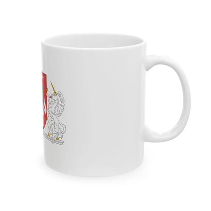 Coat of arms of the President of Lithuania - White Coffee Mug-Go Mug Yourself