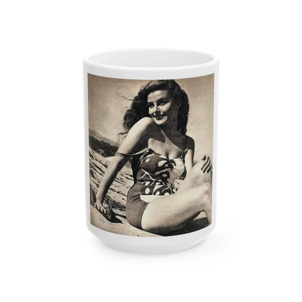 Elaine Stewart #155 (Vintage Female Icon) White Coffee Mug-15oz-Go Mug Yourself