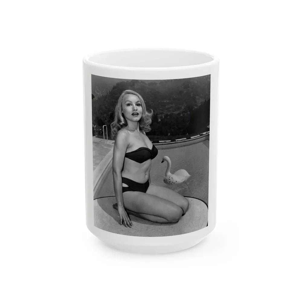 Julie Newmar #196 (Vintage Female Icon) White Coffee Mug-15oz-Go Mug Yourself