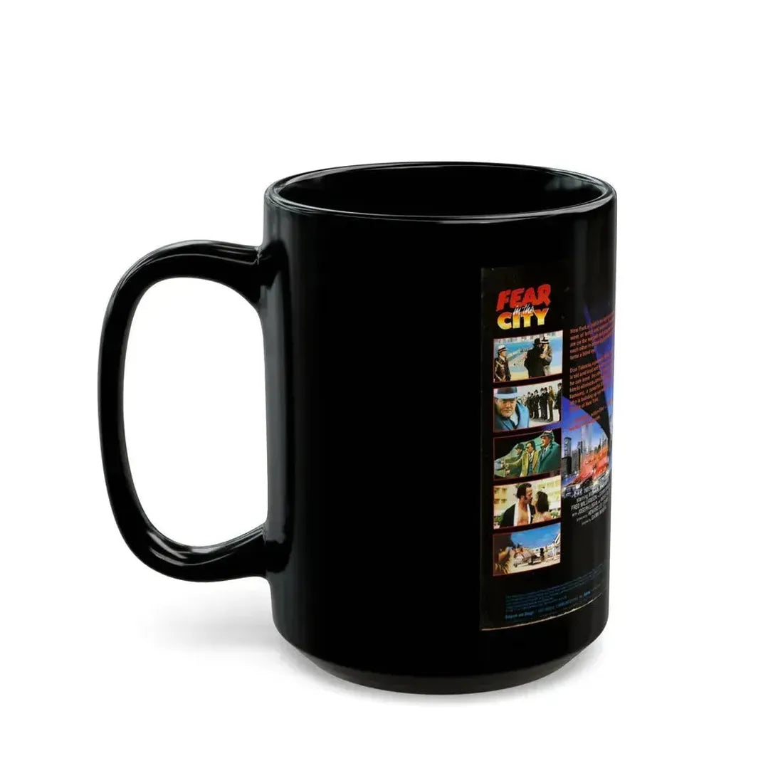 FEAR IN THE CITY (VHS COVER) - Black Coffee Mug - Go Mug Yourself