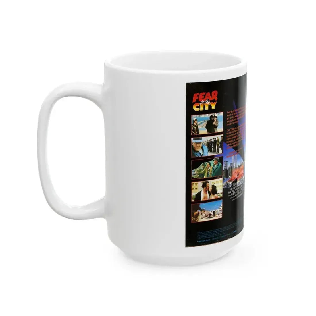 FEAR IN THE CITY (VHS COVER) - White Coffee Mug - Go Mug Yourself