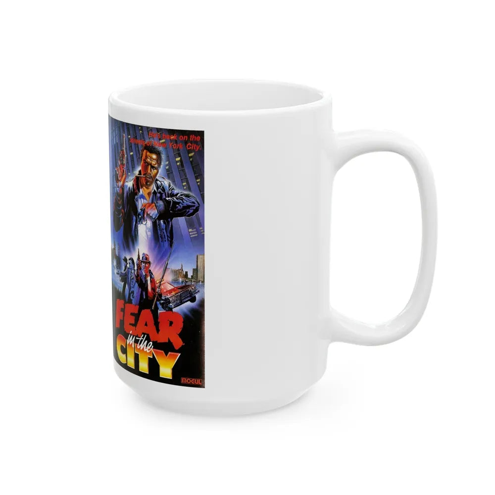 FEAR IN THE CITY (VHS COVER) - White Coffee Mug-Go Mug Yourself