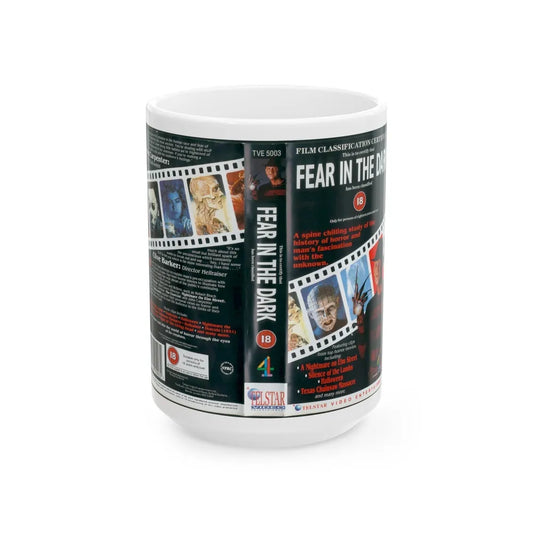 FEAR IN THE DARK (VHS COVER) - White Coffee Mug-15oz-Go Mug Yourself