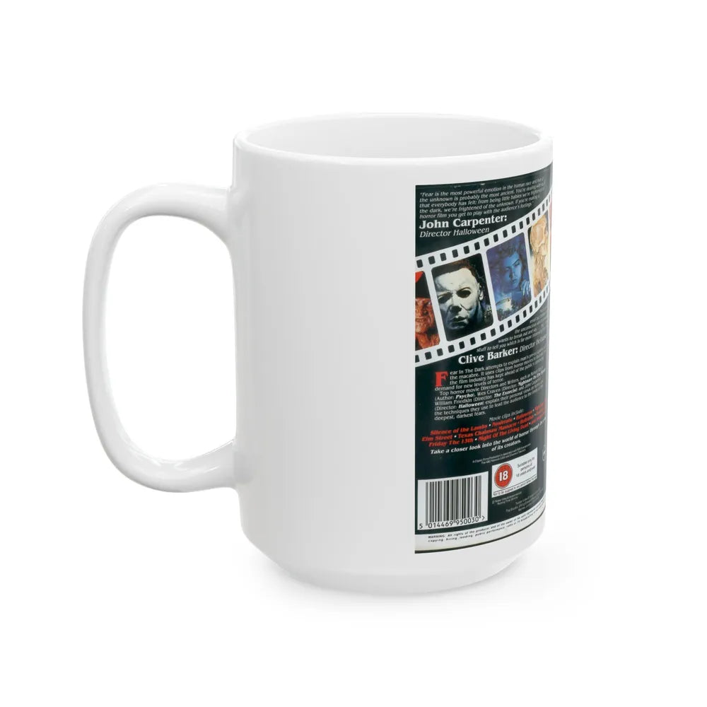 FEAR IN THE DARK (VHS COVER) - White Coffee Mug-Go Mug Yourself