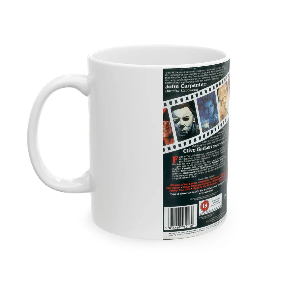 FEAR IN THE DARK (VHS COVER) - White Coffee Mug-Go Mug Yourself