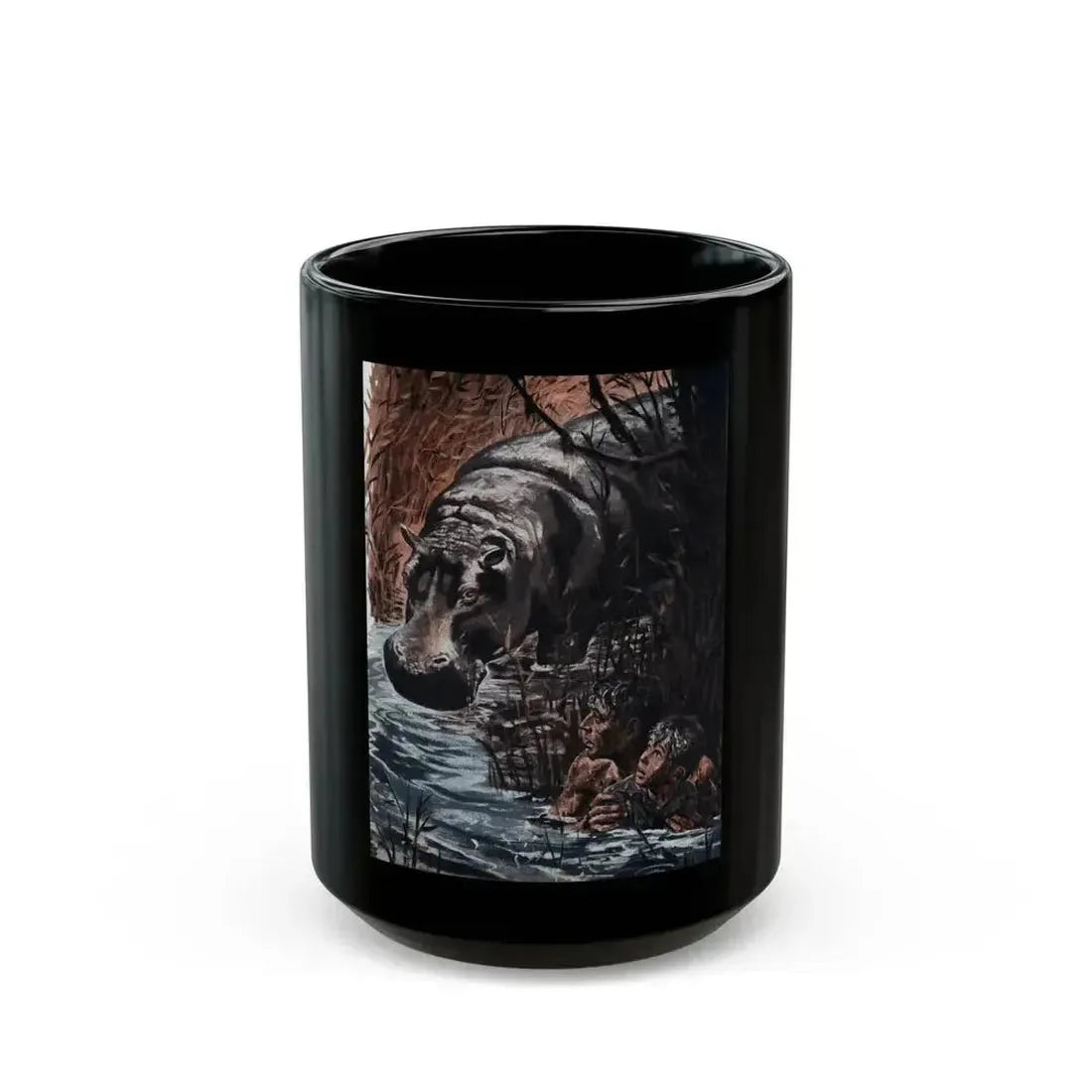 Fear is a Brassy Taste, Bluebook Magazine, February 1956 - Black Coffee Mug 15oz - Go Mug Yourself