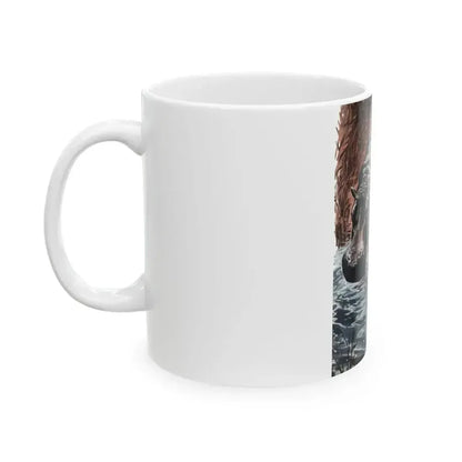 Fear is a Brassy Taste, Bluebook Magazine, February 1956 - White Coffee Mug - Go Mug Yourself