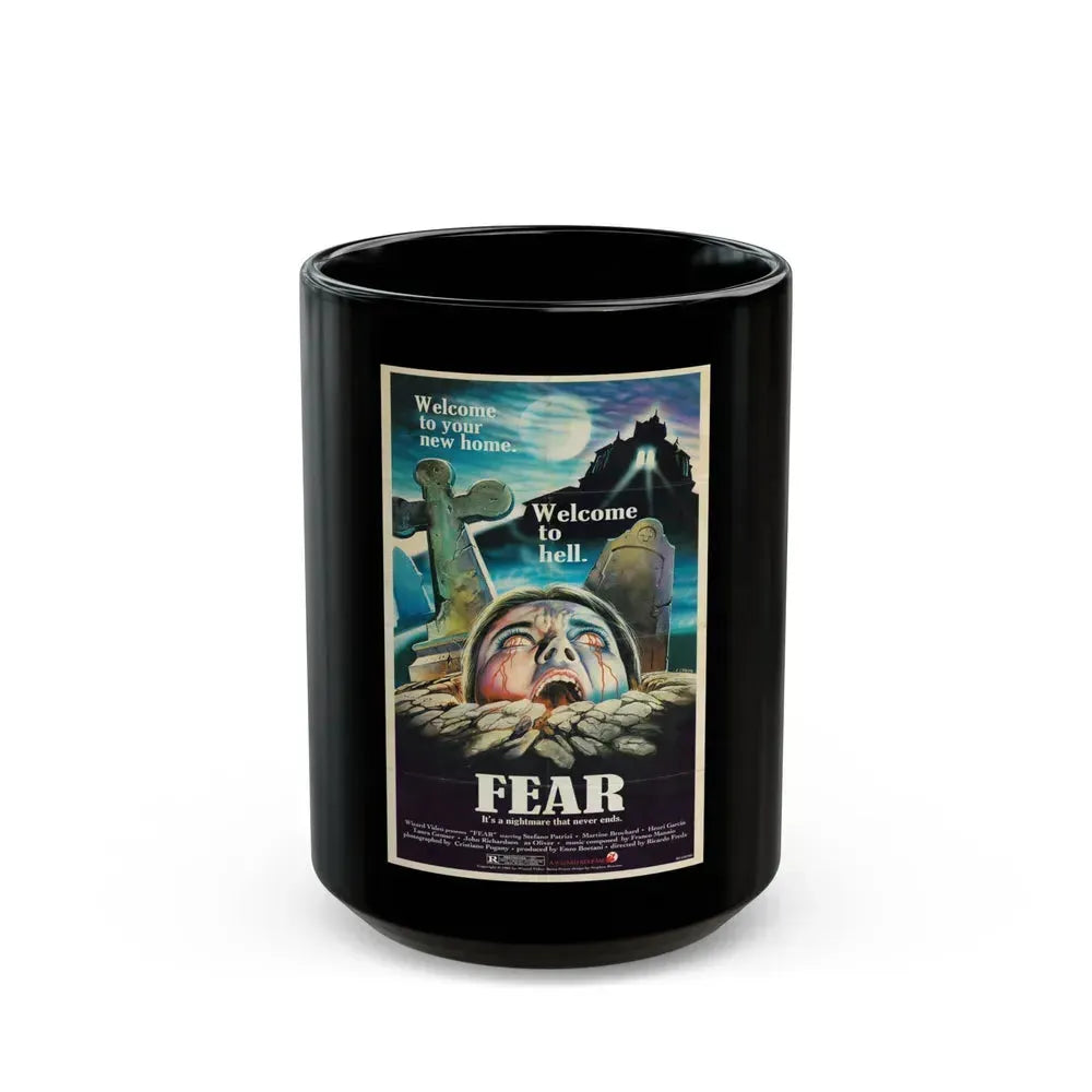 FEAR (MURDER OBSESSION) 1981 Movie Poster - Black Coffee Mug 15oz - Go Mug Yourself