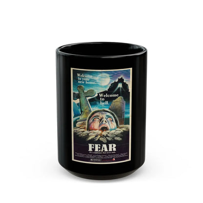 FEAR (MURDER OBSESSION) 1981 Movie Poster - Black Coffee Mug-15oz-Go Mug Yourself