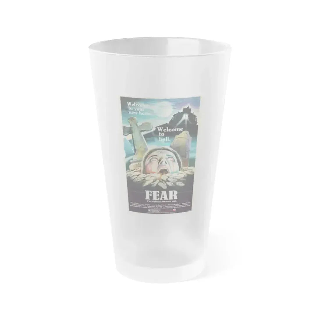 FEAR (MURDER OBSESSION) 1981 Movie Poster - Frosted Pint Glass 16oz 16oz Frosted - Go Mug Yourself