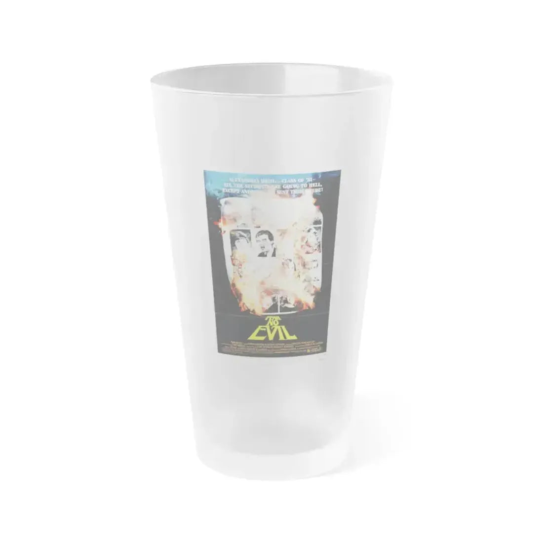 FEAR NO EVIL 1981 Movie Poster - Frosted Pint Glass 16oz 16oz Frosted - Go Mug Yourself