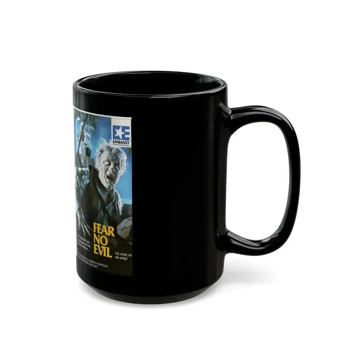 FEAR NO EVIL GERMAN (VHS COVER) - Black Coffee Mug - Go Mug Yourself