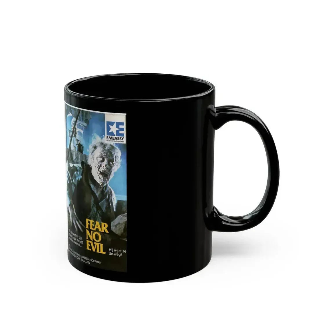 FEAR NO EVIL GERMAN (VHS COVER) - Black Coffee Mug - Go Mug Yourself