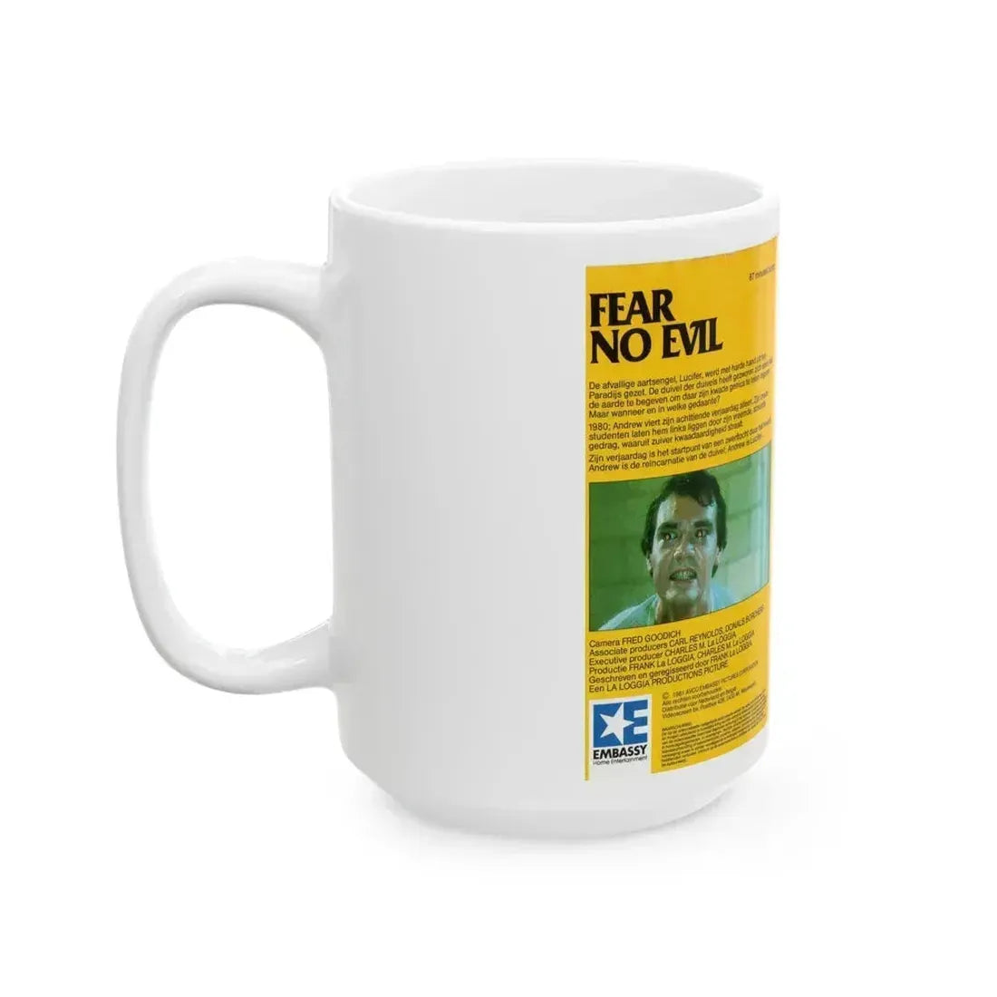 FEAR NO EVIL GERMAN (VHS COVER) - White Coffee Mug - Go Mug Yourself