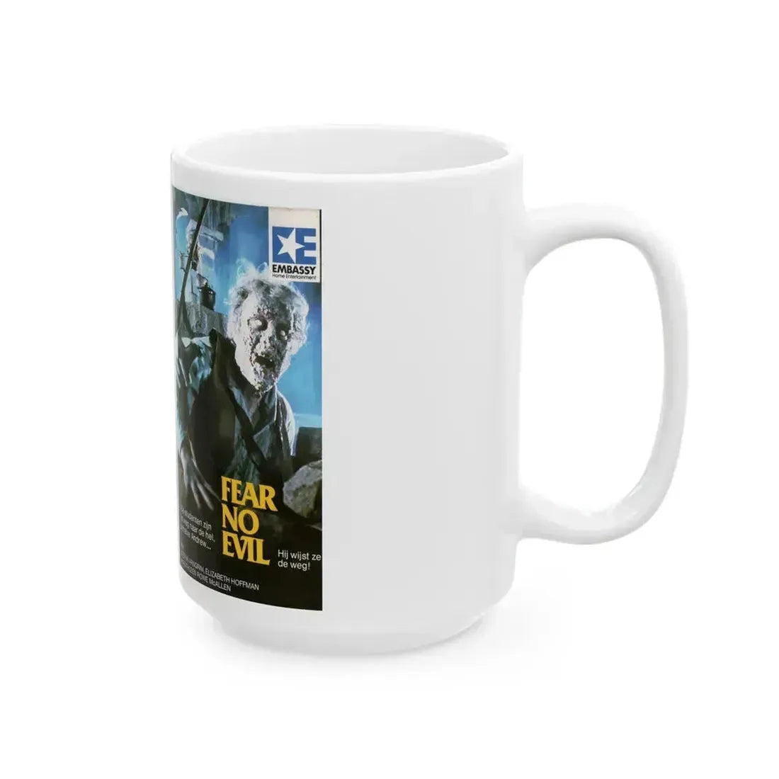 FEAR NO EVIL GERMAN (VHS COVER) - White Coffee Mug - Go Mug Yourself