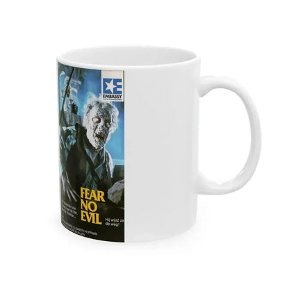 FEAR NO EVIL GERMAN (VHS COVER) - White Coffee Mug - Go Mug Yourself