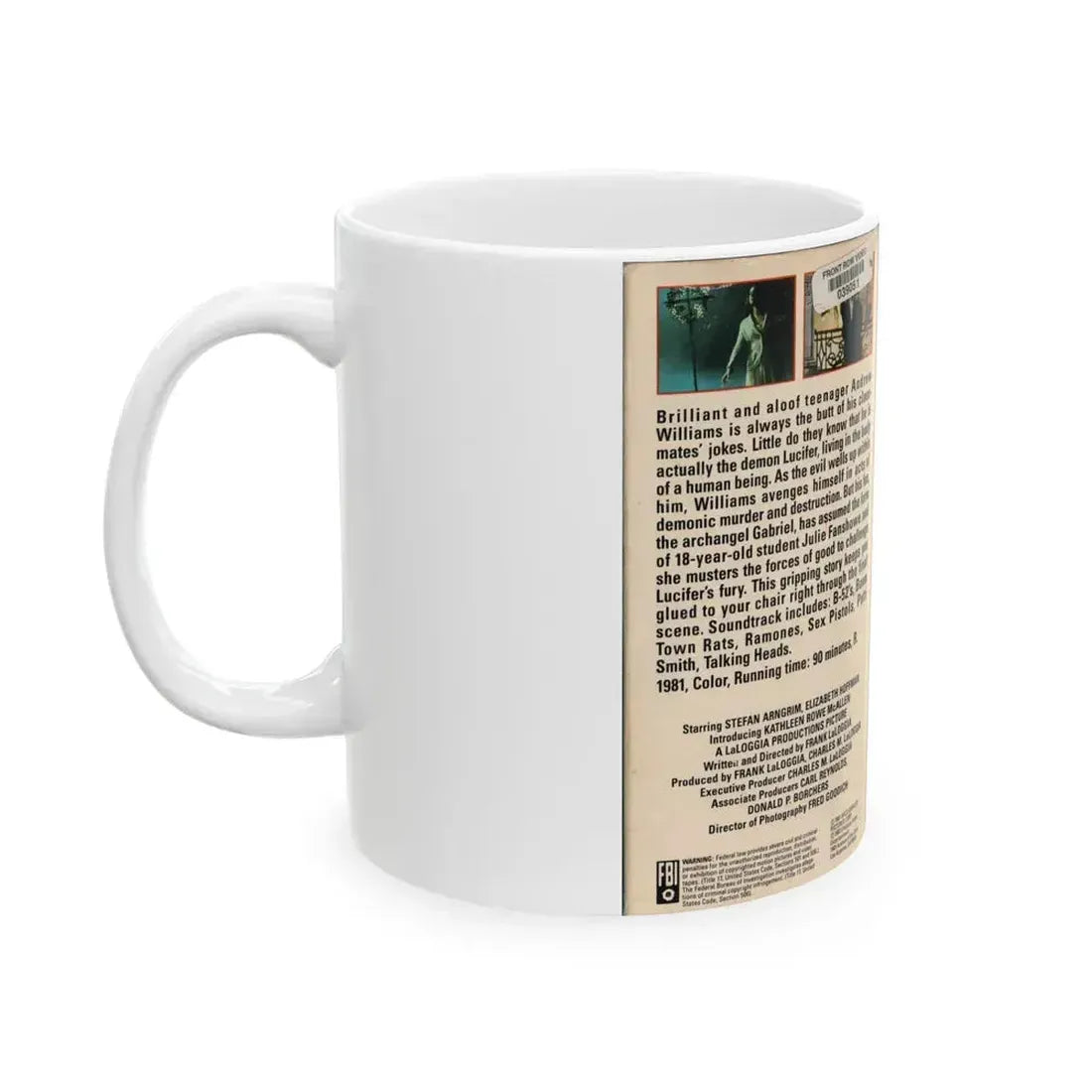 FEAR NO EVIL (VHS COVER) - White Coffee Mug - Go Mug Yourself