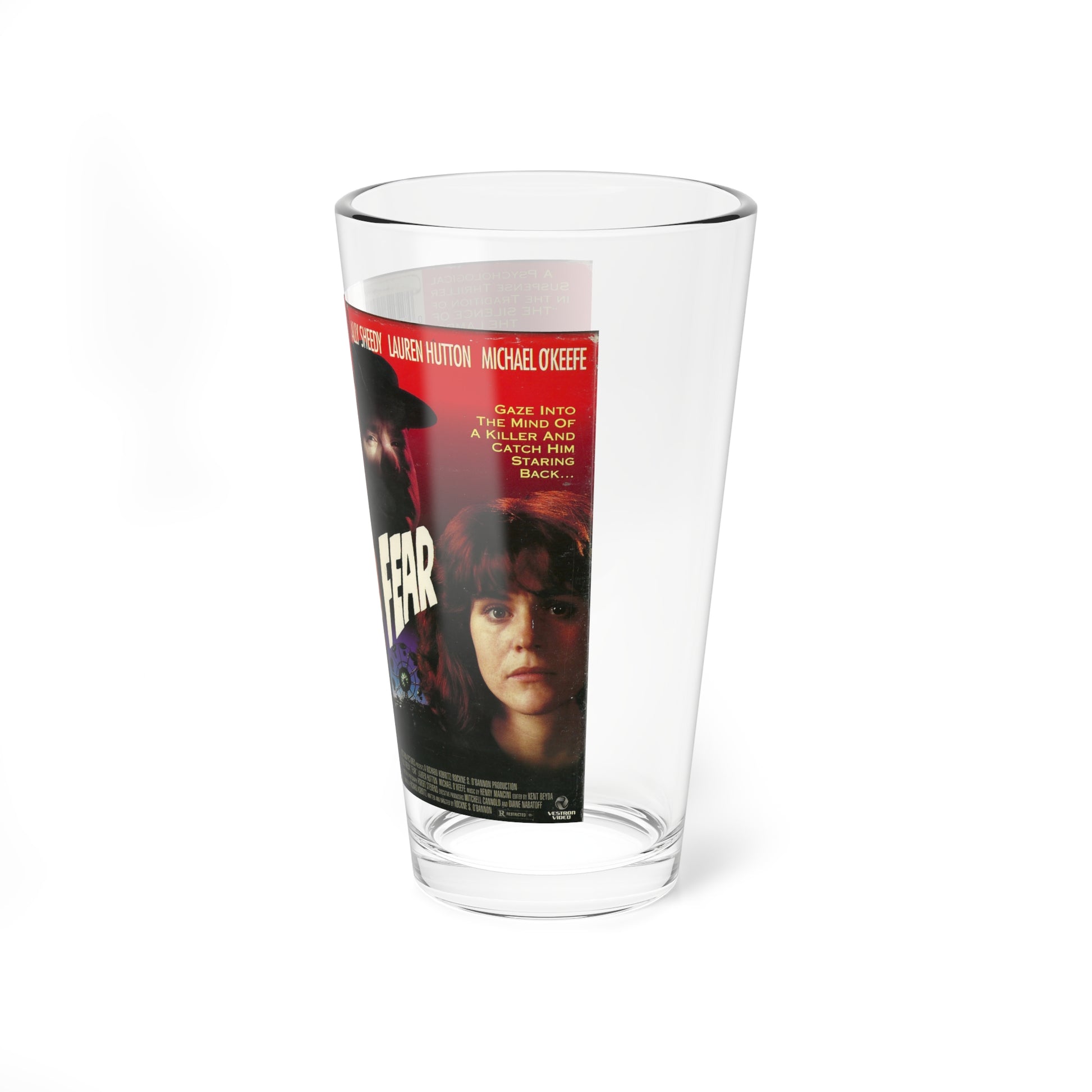 FEAR (VHS COVER) Pint Glass 16oz-Go Mug Yourself