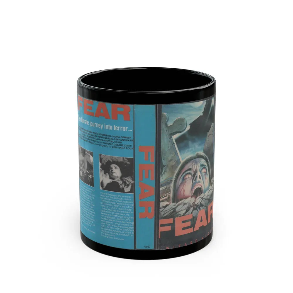 FEAR WIZARD VIDEO (VHS COVER) - Black Coffee Mug-11oz-Go Mug Yourself