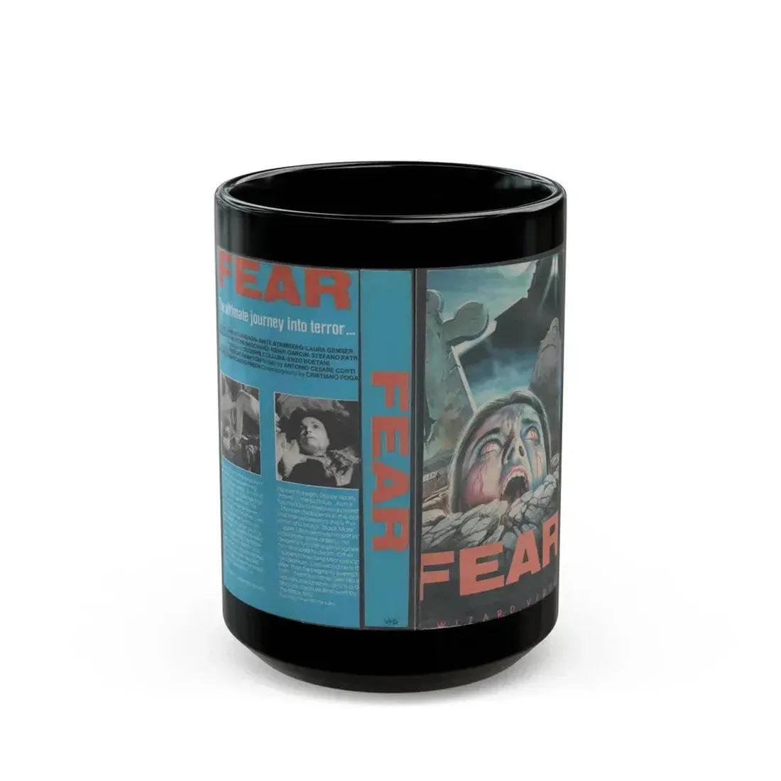 FEAR WIZARD VIDEO (VHS COVER) - Black Coffee Mug 15oz - Go Mug Yourself