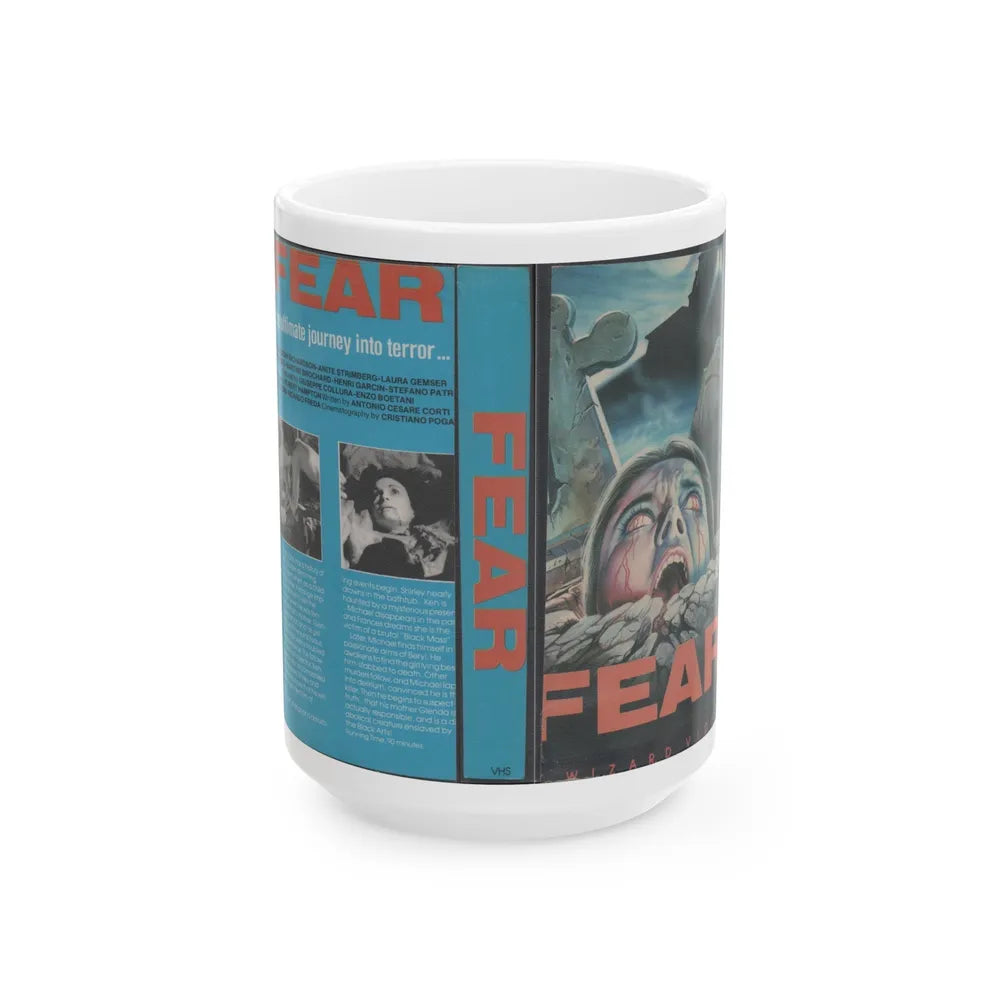 FEAR WIZARD VIDEO (VHS COVER) - White Coffee Mug-15oz-Go Mug Yourself