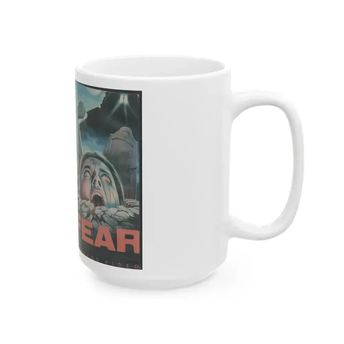 FEAR WIZARD VIDEO (VHS COVER) - White Coffee Mug - Go Mug Yourself
